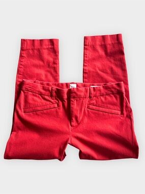 Gap Factory Skinny Ankle Pants Red Stretch Size 10 Petite